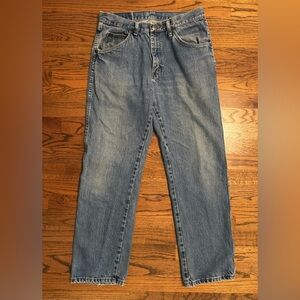 Men’s Jeans 33x30 Wrangler Five Star Premium Regular Fit Medium Wash Blue Denim